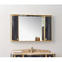 Зеркало с подсветкой Аллигатор ROYAL Комфорт 130P(M), с двумя шкафчиками, МДФ крашеный, 130*29*75 см