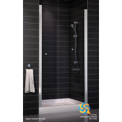 Душевая дверь одностворчатая Vegas EP (knob) 0080 01 01 профиль белый/стекло прозрачное