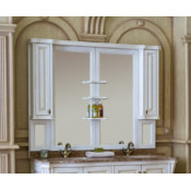 Зеркало на столешнице Аллигатор CLASSIC 160A(D), с двумя шкафчиками, 153*17*125 см