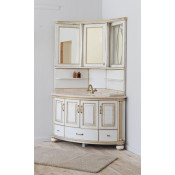 Тумба с раковиной Аллигатор CLASSIC 125L(D) угловая, 100*100*85 см