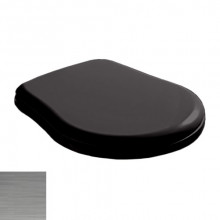 Крышка-сиденье Kerasan Retro 108804 Soft-Close, черное глянцевое, петли хром