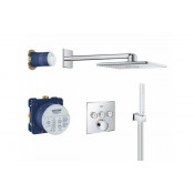 Душевая система с душевым гарнитуром и верхним душем Grohe Rainshower SmartControl SmartActive Cube 310 34712000