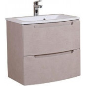 Тумба с раковиной Аква Родос Headway 80 бежевый бетон (консольная)