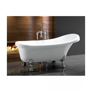 Акриловая ванна Cerutti SPA C-2014 (150×75×73) на львиных алюминиевых хромированных лапах