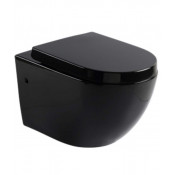 Подвесной безободковый унитаз Cerutti SPA Sella aria B-2376-3 Black  490X360X325 7282