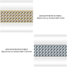 Декоративная отделка Кристаллы Swarovski направляющего профиля на душевую кабину Радомир Диана 3 1-24-0-0-0-062
