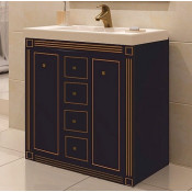 Тумба напольная Misty Venezia 105 с 4 ящиками черная патина