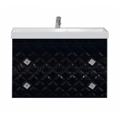 Тумба подвесная Misty Valencia 100 с 2 ящиками черная