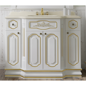 Тумба напольная Misty Астория Gold 105 белая глянец