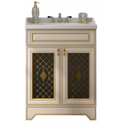 Тумба напольная Misty Ницца 70 белая патина