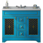 Тумба напольная Misty Ницца 100 с 3-мя ящиками бирюзовая патина