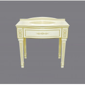 Тумба напольная Misty Tiffany 100 белая сусальное золото