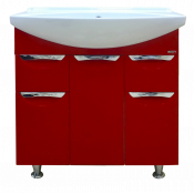 Тумба напольная Misty Жасмин 75 2 ящика красная пленка