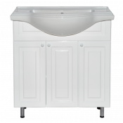 Тумба напольная Misty Рио 80 белая эмаль