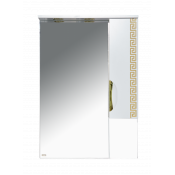 Зеркальный шкаф Misty Престиж 60 правый золотая патина
