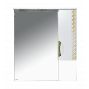 Зеркальный шкаф Misty Престиж 80 правый золотая патина