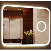 Зеркало Misty Стайл "B 135" 1000х700 с увеличительным зеркалом, часами