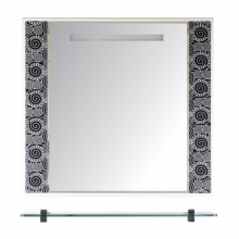 Зеркало Misty Брида 90 белое с полочкой (спираль)