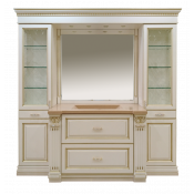 Комплект мебели Misty Франческа 2100 (тумба + 2 пенала + зеркало) бежевая патина