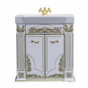 Тумба напольная Misty Барокко 80 белая патина