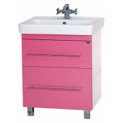 Тумба напольная Misty Елена 70 с 2 ящиками розовая с доводчиком