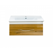 Тумба подвесная Misty Турин 80 орех глянец/белый