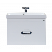 Тумба подвесная Misty Жасмин 50 с 2-мя ящиками белая эмаль