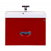 Тумба подвесная Misty Жасмин 65 с 2-мя ящиками красная эмаль