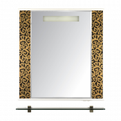 Зеркало Misty Марокко 75 белое с полочкой (орнамент)