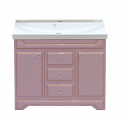 Тумба напольная Misty Praga 90 с 3 ящиками розовая патина