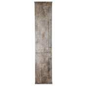 Пенал Misty Марта цинк левый с бельевой корзиной