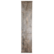 Пенал Misty Марта цинк правый с бельевой корзиной