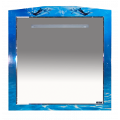 Зеркало Misty Дельфин 90 с полкой (свет)