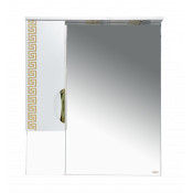 Зеркальный шкаф Misty Престиж 80 левый золотая патина