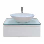 Тумба подвесная Misty Скай 90 с 1-им ящиком с подсветкой