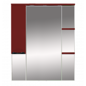 Зеркальный шкаф Misty Жасмин 85 левый (свет) бордовая эмаль