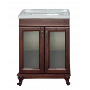 Тумба напольная Misty Дублин 60 прямая, орех/стекло