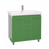 Тумба напольная Misty Джулия Qvatro 75 с 3-мя ящиками салатовая