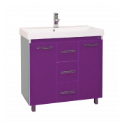 Тумба напольная Misty Джулия Qvatro 75 с 3-мя ящиками сиреневая