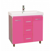 Тумба напольная Misty Джулия Qvatro 90 с 3-мя ящиками розовая