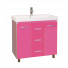 Тумба напольная Misty Джулия Qvatro 90 с 3-мя ящиками розовая