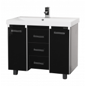 Тумба напольная Misty Джулия Qvatro 120 с 3-мя ящиками черная