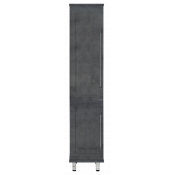 Пенал Misty Марта темный бетон левый с бельевой корзиной