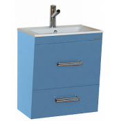 Тумба подвесная Misty Онтарио 50 с 2-мя ящиками голубая