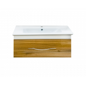 Тумба подвесная Misty Турин 100 орех глянец/белый