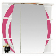Зеркальный шкаф Misty Каролина 70 L розовый