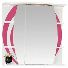 Зеркальный шкаф Misty Каролина 80 L розовый