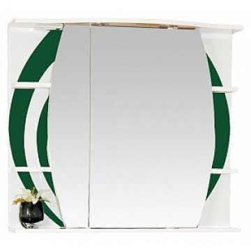 Зеркальный шкаф Misty Каролина 80 L зеленый