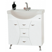 Тумба напольная Misty Каролина 70 с 3-мя ящиками белая