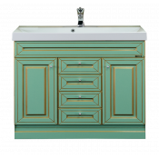 Тумба напольная Misty Vena 90 с 3 ящиками салатовая патина